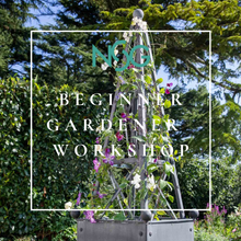 Load image into Gallery viewer, A banner for the beginners gardening course.
